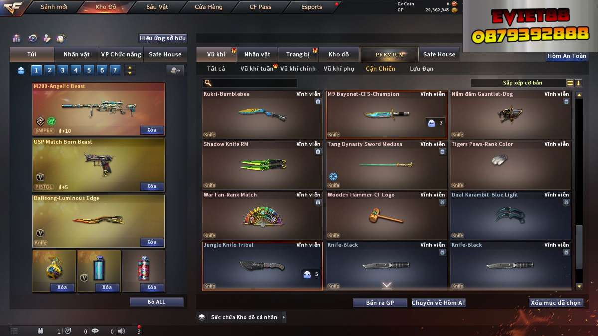 shop acc cf uy tin gia re